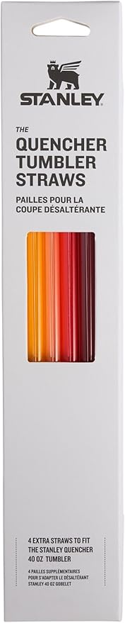 Stanley Reusable Quencher Straws | 4-Pack of BPA-Free, Reusable Straws for Clean Drinking | Perfect for Stanley's 30oz Tumblers | Purple