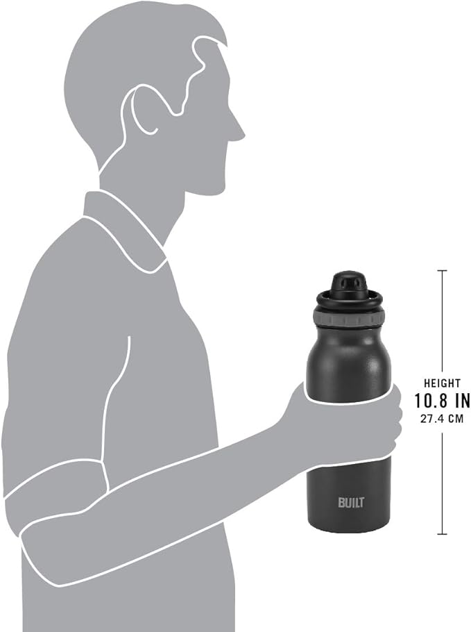 BUILT 32 Ounce Prospect Double Wall Stainless Steel Bottle Charcoal 5253183