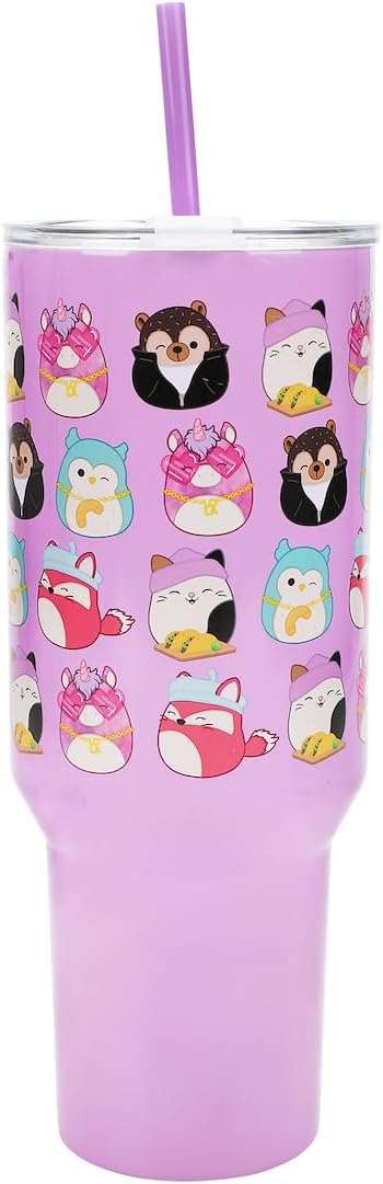 Bioworld Squishmallows Favorite Characters 40 Oz Stainless Steel Tumbler