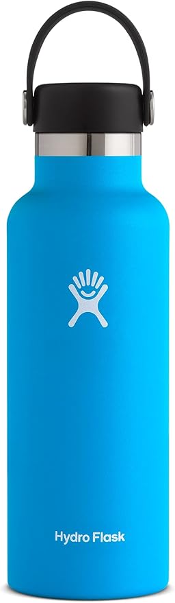 Hydro Flask Stainless Steel Standard Mouth Water Bottle with Flex Cap and Double-Wall Vacuum Insulation