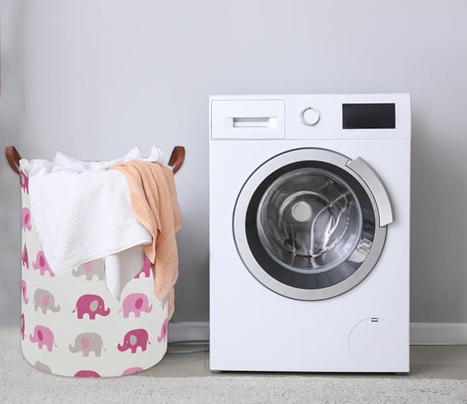 Elephant Laundry Hamper,Kids Laundry Basket Collapsible Boys Storage Baskets for Home,Office,Toy Organizer,Home Decor(elephants)