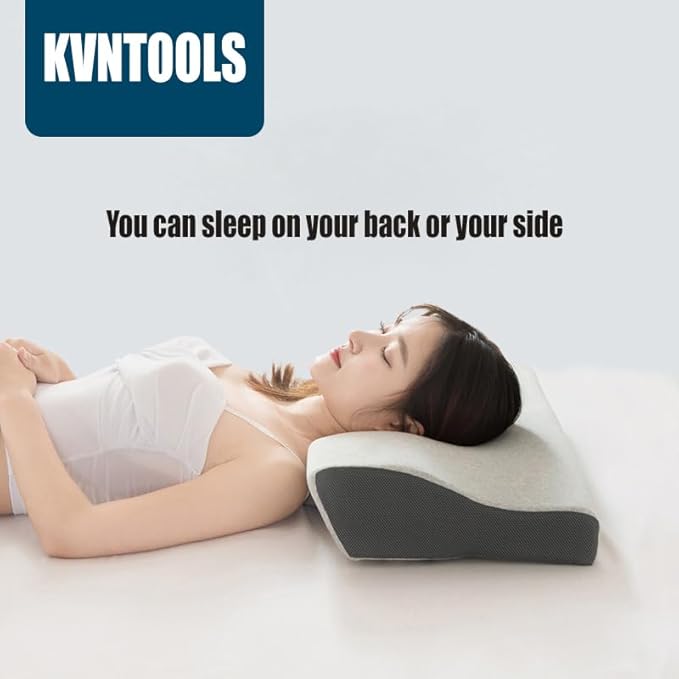 Cervical Neck Pillow - Ergonomic Neck Support Pillow for Neck & Shoulder Pain Relief - Back,Stomach Sleepers,Cervical Anti Snore Pillows,Memory Foam Pillows (Ice Silk Pillowcase-The Coolest)