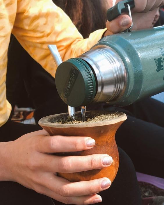 Stanley Thermo Stopper replacement for yerba mate drinking - Convert Stanley Thermo to Yerba Mate Termo Pico Mate/Pico cebador Stopper with High Precision Flow (Black without beak, Set of 1)