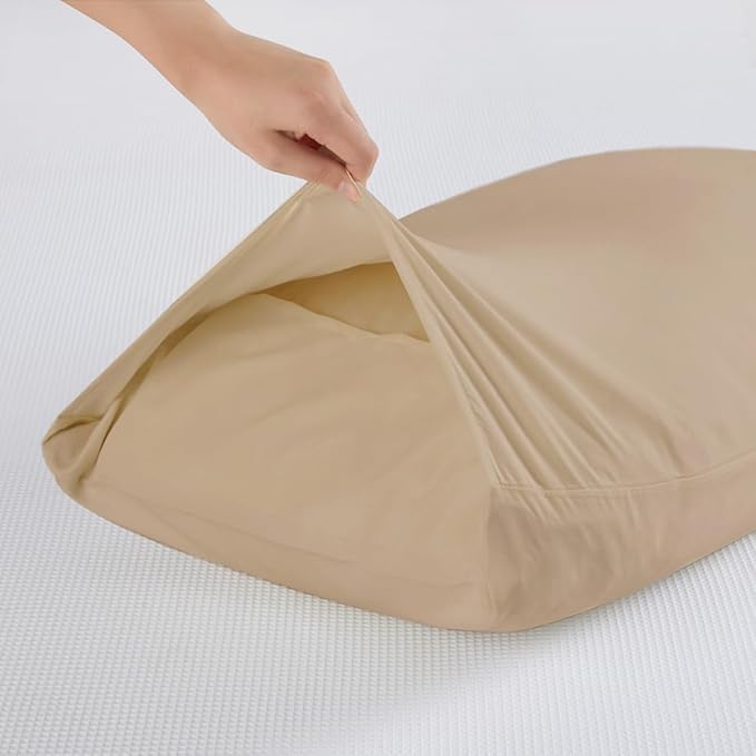 Microfiber Pillowcase 2 Pack Toddler Pillow Case 14x20 Comfortable Not Shrink Soft Pillow Cases Khaki Pillow Covers Envelope Style
