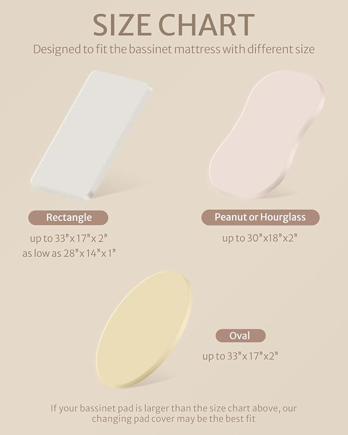 Blissful Diary Muslin Bassinet Sheets for Baby Girls Boys, Boho Soft Cotton Fitted for Oval Hourglass Rectangle Mattress, 2 Pack(Monstera&Dark Green)