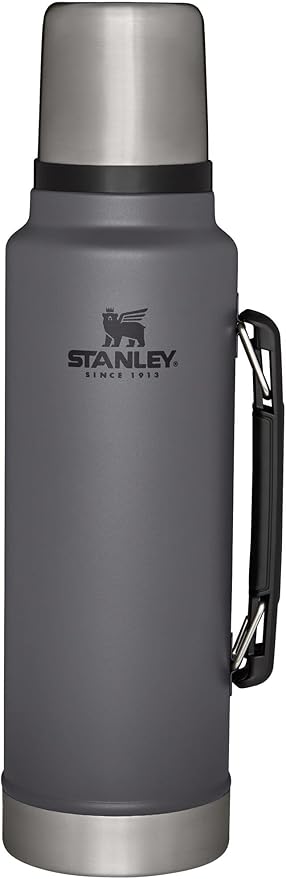 Stanley Classic Vacuum Insulated Wide Mouth Bottle -BPA-Free 18/8 Stainless Steel Thermos for Cold & Hot Beverages