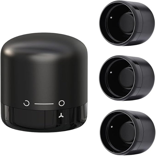 Wine Bottle Stoppers, 4-Pack - Reusable, Leak-Proof Wine Sealers Keep Wine Fresh, 100% Effective