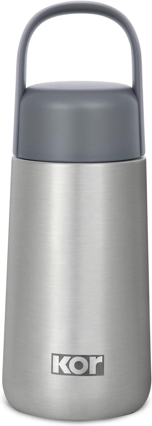 KOR Melrose 12oz Double Wall Insulated Water Bottle - Keeps Beverages Hot for 12hrs, Cold for 24hrs - Stainless Steel Design - Contoured Perfect Spout for Drinking