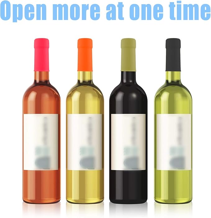 Wine Stopper - Wine Bottle Cap Reusable Wine and Beverage Bottle Stopper for Wine Lover - Novelty Wine Gift Set for Christmas Housewarming Adult Party (8 Pcs/Set)