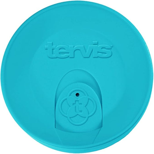 Tervis Travel Lid Made in USA Double Walled Insulated Tumbler Travel Cup Keeps Drinks Cold & Hot, Fits 24oz Tumblers & 16oz Mugs, Turquoise