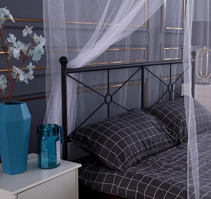 Tebery Ultra Large Bed Net with Carry Bag 2 Openings Screen Netting Bed Canopy Circular Curtain for Single to King Size Beds Easy to Install Hanging Kit