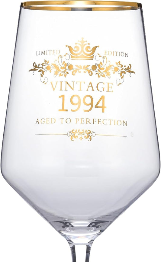 MOMRNTAIL Vintage 1994 30TH Birthday Goblet Gifts, 16OZ Goblet Wine Glass, 30 Year Old Birthday Decorations For Women men, Funny 30 Bday Gifts Idea For Friends, Sister,Dad, Mom - Turning 30 Present