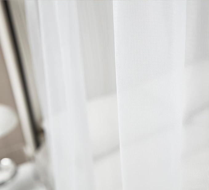 Akiky Canopy Bed Curtains White Bed Canopy Drapes Sheer Curtain Bed Scarf 1 Curtains Panel for King Size Bed décor