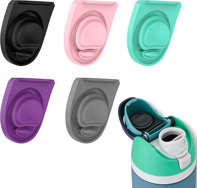 5 Pcs Replacement Stopper for Owala FreeSip 19/24/32/40 Ounce, Silicone Sealing Anti-Spill Replacement Stopper Accessories Compatible with Owala Freesip BPA-Free-Colorful