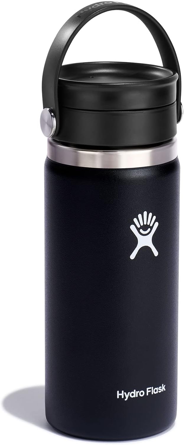 Hydro Flask Stainless Steel Wide Mouth Bottle with Flex Sip Lid and Double-Wall Vacuum Insulation for Coffee, Tea and Drinks