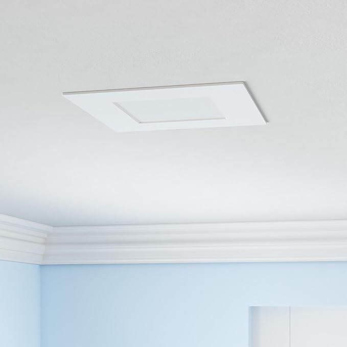 LUXRITE 6 Inch Ultra Thin Square LED Recessed Lighting, 5 Color Temperature Options 2700K - 5000K, Dimmable LED Downlight, 12W, IC & Wet Rated, 1000 Lumens, Canless LED Recessed Light, ETL (6 Pack)