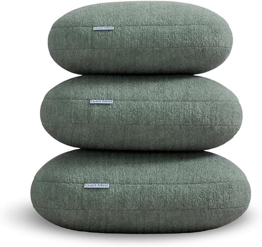 Quiet Mind The Original Weighted Pillow for Adults & Kids - (Large, Agave Green, 12 lbs) - Weighted Body Pillow - Alternative to Weighted Blanket - Enhanced Deep Sleep and Stress Relief - Hug Pillow