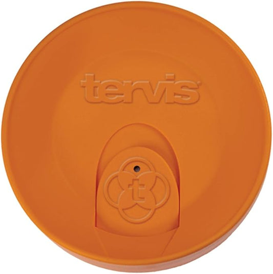 Tervis Travel Lid Made in USA Double Walled Insulated Tumbler Travel Cup Keeps Drinks Cold & Hot, Fits 16oz Tumblers, Orange