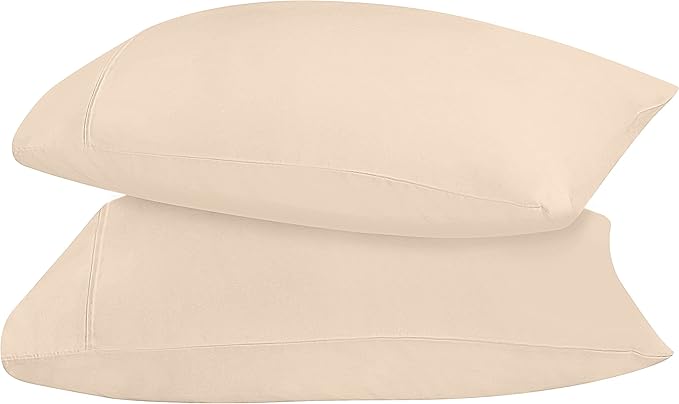 Utopia Bedding King Pillow Cases - 2 Pack - Envelope Closure - Soft Brushed Microfiber Fabric - Shrinkage and Fade Resistant Pillow Covers 20 X 40 Inches (King, Beige)