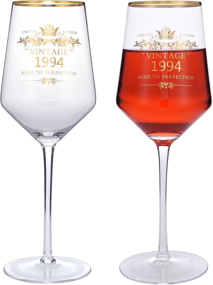 MOMRNTAIL Vintage 1994 30TH Birthday Goblet Gifts, 16OZ Goblet Wine Glass, 30 Year Old Birthday Decorations For Women men, Funny 30 Bday Gifts Idea For Friends, Sister,Dad, Mom - Turning 30 Present