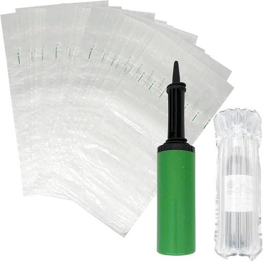 50 Pack Wine Bottle Protectors Inflatable Cushion Bags With Pump, Cushioning Wrap For Wine Bottles Airbag Packaging For Glass Bottles In Suitcase, Airplane, Express Delivery, Air Column Cushioning