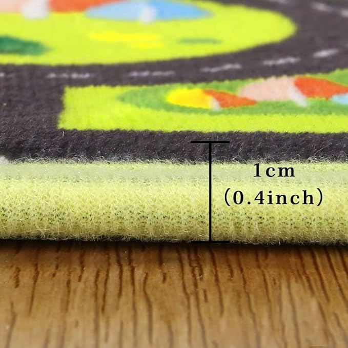 Kids Carpet Playmat Rug 5x7 Ft City Life Game Play Area Rug Kids Baby Childern Educational Road Traffic Play Mat Super Soft Non Slip Car City Map for Toddler Nursery Playroom Classroom, Grey