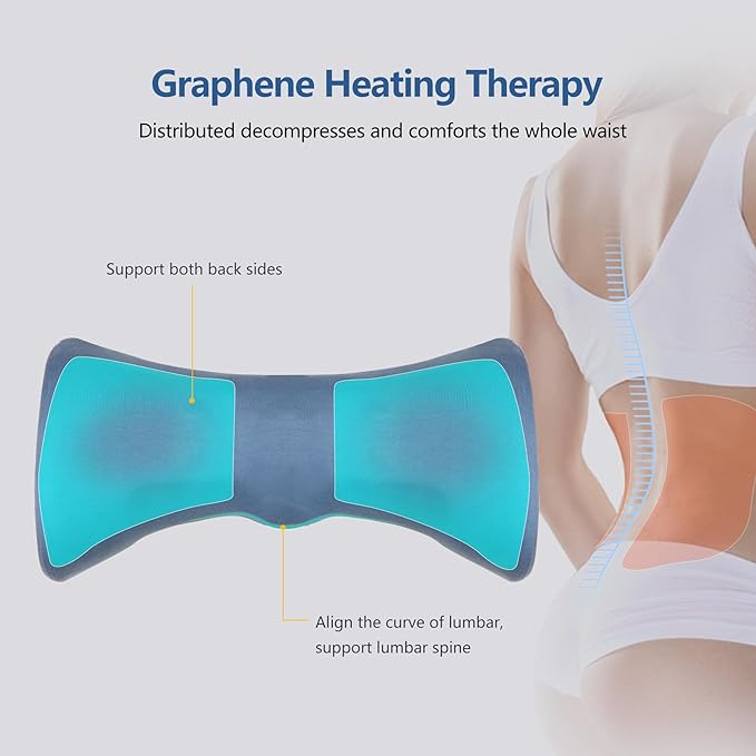 Cozyhealth Lumbar Support Pillow for Sleeping Memory Foam Back Lumbar Support Cushion for Lower Back Pain Relief, Back Support Bed Pillow Waist Support Back Sleepers (Dark Blue)