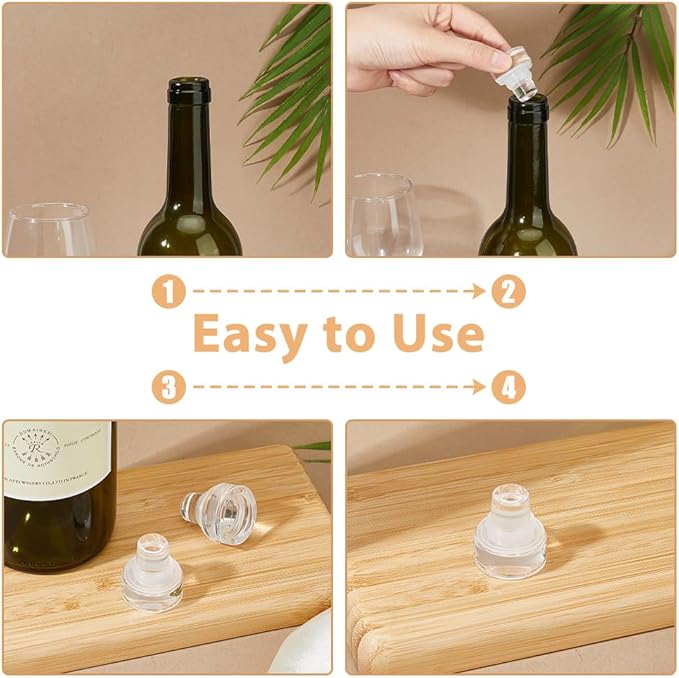 SUPERFINDINGS 16 Pcs Wine Bottle Stopper Plug Bottle Cap Glass Wine Stopper Bottle Stoppers Reusable Wine Corks Sealing Wine Bottle Corks Fits Most Wine Bottles for Wine Beer Glass Bottles