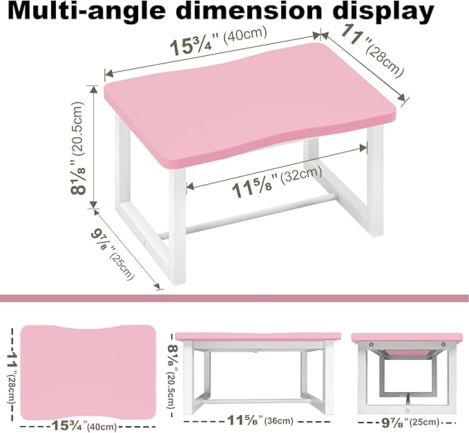 Wooden Step Stool,Bed Step Stool for Adult，Wood One Step Stool for Kitchen, Bedroom, Living Room, Bathroom Hold up to 500lbs