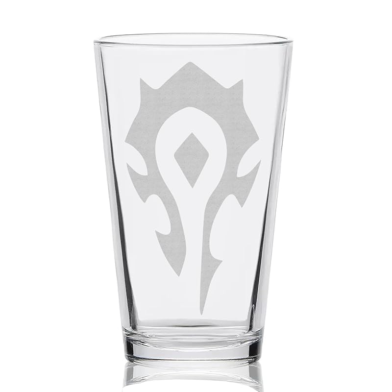HORDE WARCRAFT Engraved Pint Glass | Inspired by Warcraft | Great Gamer Gift Idea!