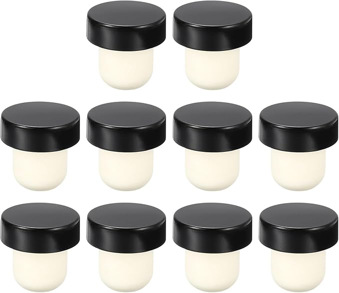 uxcell 16Pcs T-shaped Stoppers, 0.79inch Dia Cork Wine Stopper Reusable Wine Bottle Corks Sealing Plug for Wine Beer Beverage Bottle Crafts, Black