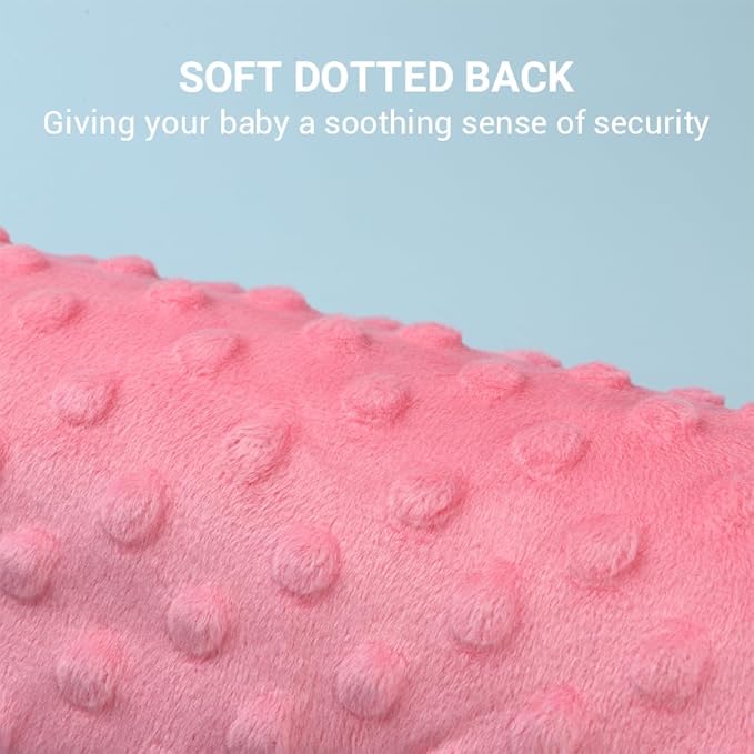 Baby Tags Security Blanket, Sensory Soothing Blanket with Tags,Dotted Backing Taggies Blanket for 3-12 Months Boys and Girls. (Car)