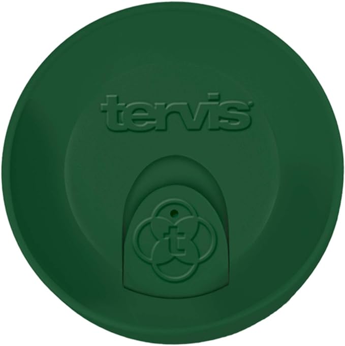 Tervis Travel Lid Made in USA Double Walled Insulated Tumbler Travel Cup Keeps Drinks Cold & Hot, Fits 10oz Tumblers, Hunter Green