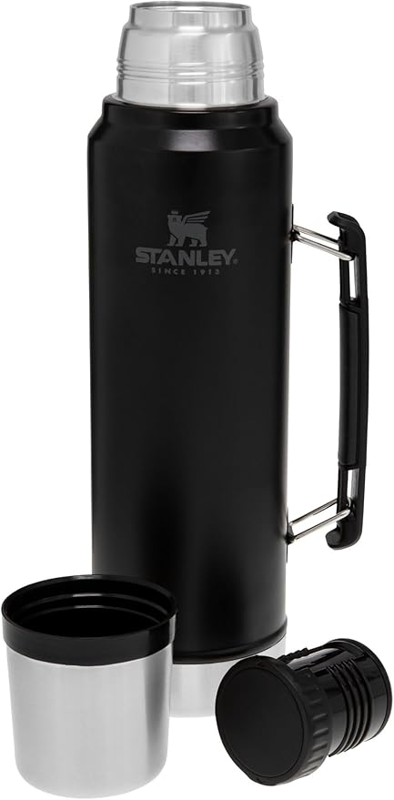 Stanley Classic Vacuum Insulated Wide Mouth Bottle -BPA-Free 18/8 Stainless Steel Thermos for Cold & Hot Beverages