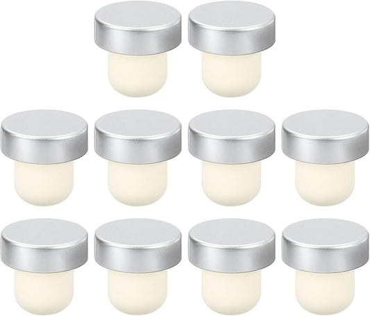 uxcell 16Pcs T-shaped Stoppers, 0.79inch Dia Cork Wine Stopper Reusable Wine Bottle Corks Sealing Plug for Wine Beer Beverage Bottle Crafts, Silver