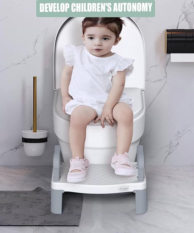 Kids Kitchen Step Stool for Toddlers, Step Stool Foldable, Toddlers Stool for Potty Training, Bathroom, Kitchen, Bedroom, Toy Room and Living Room