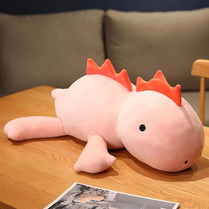 24" 3.4 lbs Weighted Dino Stuffed Toys, Cute Animals Plushie Dolls Pillow Gifts for Kids Adults (Pink 65cm)