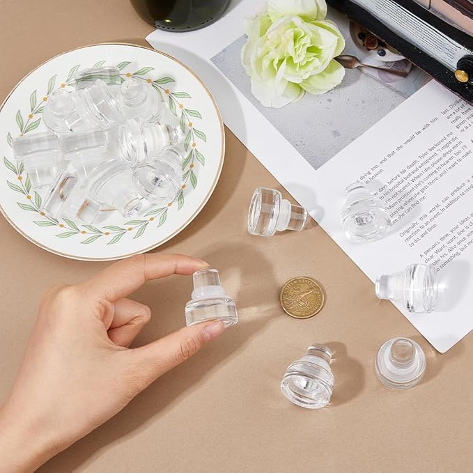 SUPERFINDINGS 16 Pcs Wine Bottle Stopper Plug Bottle Cap Glass Wine Stopper Bottle Stoppers Reusable Wine Corks Sealing Wine Bottle Corks Fits Most Wine Bottles for Wine Beer Glass Bottles