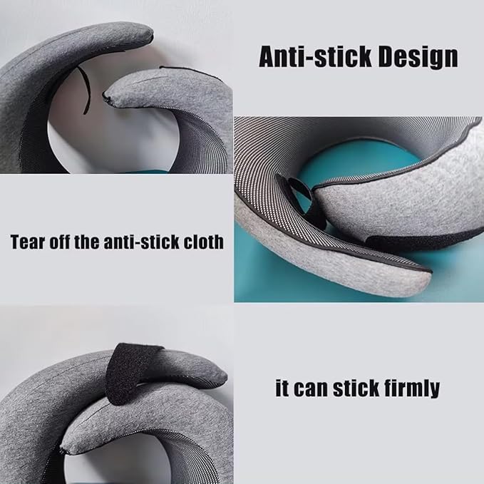 Wander Plus Travel Pillow, Travel Neck Pillow Memory Foam Travel Pillow 2024 New Travel Pillow Suitable for Travel, Airplanes, Cars and Offices (Navy Blue)