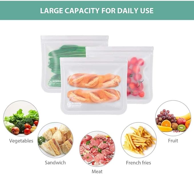 ISTAD Plastic Bag, Red, Pack of 60, Comprises: 30 bags (0.4 l) and 30 bags (1 l), Can be used over and over again since it can be re-sealed.