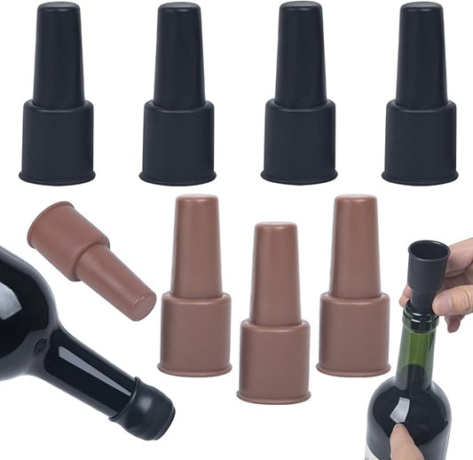 8 PCS Wine Stoppers Set Reusable Silicone Bottle Stoppers for Wine,Champagne