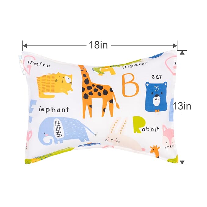 ALVABABY Toddler Pillow Cover Fits 13 x 18,12x 16 Kids Pillow 2 Pack Small Cotton Sleep Travel Pillowcases with Envelope Baby Children Pillowcase for Boys Girls Astronaut 2TPW14