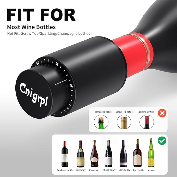 Wine Bottle Stoppers，2-in-1 Vacuum Wine Stopper，Reusable Wine Savers, Wine Preserver Vacuum Pump Corks Keep Wine Really Fresh, Best Gift for Wine Lovers for Christmas Gifts (2Pack)
