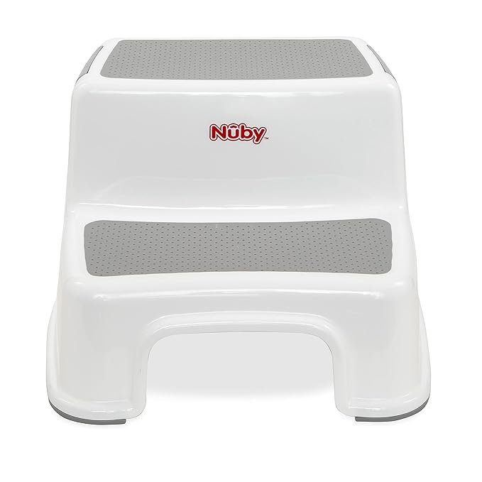 Nuby 2 Step Up Stool for Kids, for Bathroom, Kitchen, and Potty Training