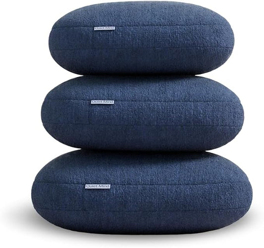 Quiet Mind The Original Weighted Pillow for Adults & Kids - (Large, Blueberry, 12 lbs) - Weighted Body Pillow - Alternative to Weighted Blanket - Enhanced Deep Sleep and Stress Relief - Hug Pillow