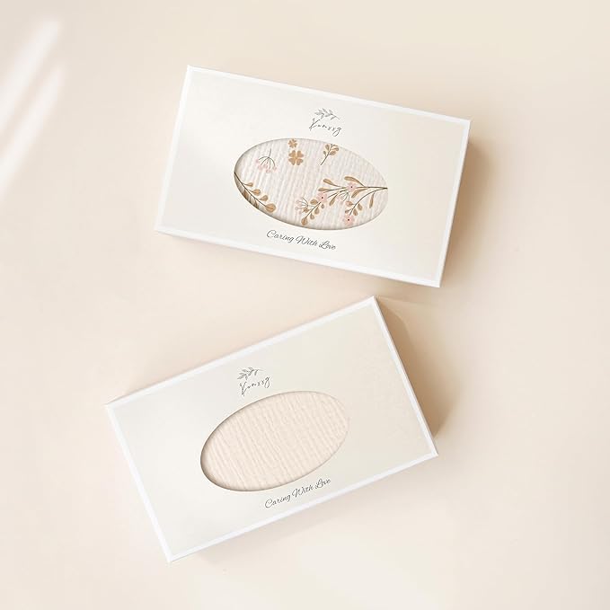 Konssy Muslin Fitted Crib Sheets 100% Cotton Baby Crib Sheets for Standard Crib Mattress (28 X 52 Inches), Soft and Breathable for Boy, Girl (Air Blue)