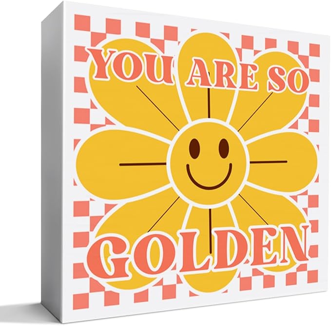 Baby Girl Nursery Desk Decor Wooden Sign, Nursery Decoration for Playroom Toddler Girl Bedroom, Nursery Gift for Baby Girl Newborn Kids, You Are So Golden