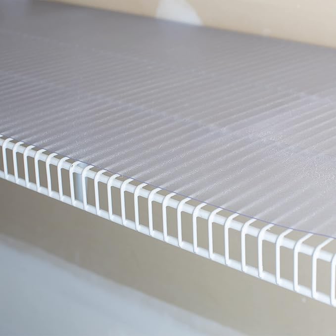 Heavy Duty Vinyl Closet Shelf Liner for Wire Racks or Shelving - for Kitchen Pantry or Cabinet Storage, Clear, 20 Inches x 25 Feet, Non-Adhesive, Waterproof, Stain-Resistant, Cut-to-Size
