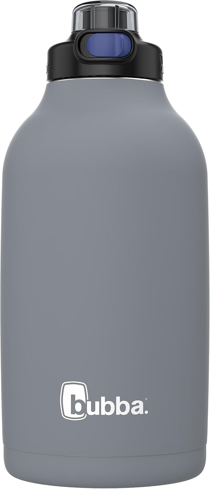 Bubba Radiant Stainless Steel Simple-Lid Rubberized Water Bottle, Bass, 64oz.