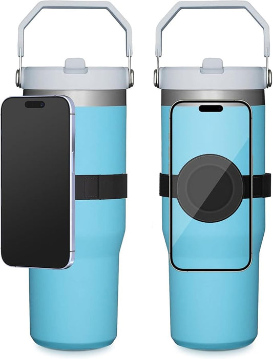 SHANSHUI Stanley Phone Holder Strap, Adjustable Strap for Watter Bottle Compatible with Magsafe for iPhone & AirPods, Stanley Cup Accessories